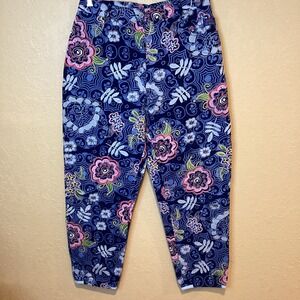 Oilily Blue Floral Ankle Pants